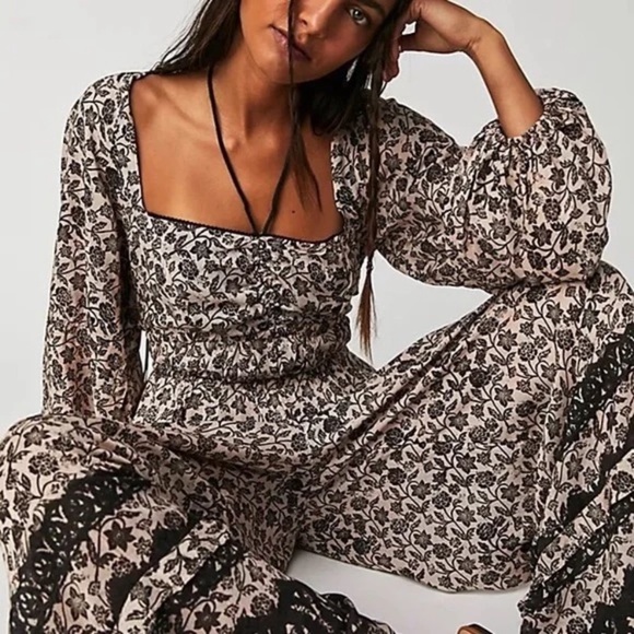 New Free People Forever Timeless Soulmate Boho Jumpsuit Size XS - Picture 10 of 16